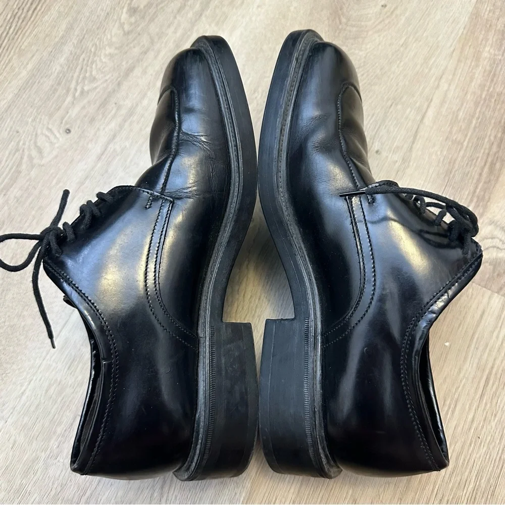 Kenneth Cole New York Black Leather Square Toe Oxford Loafers
